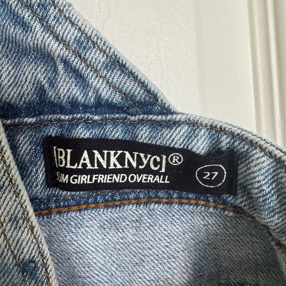 Blank NYC Women's Sky Blue Denim Overalls - Picture 7 of 8